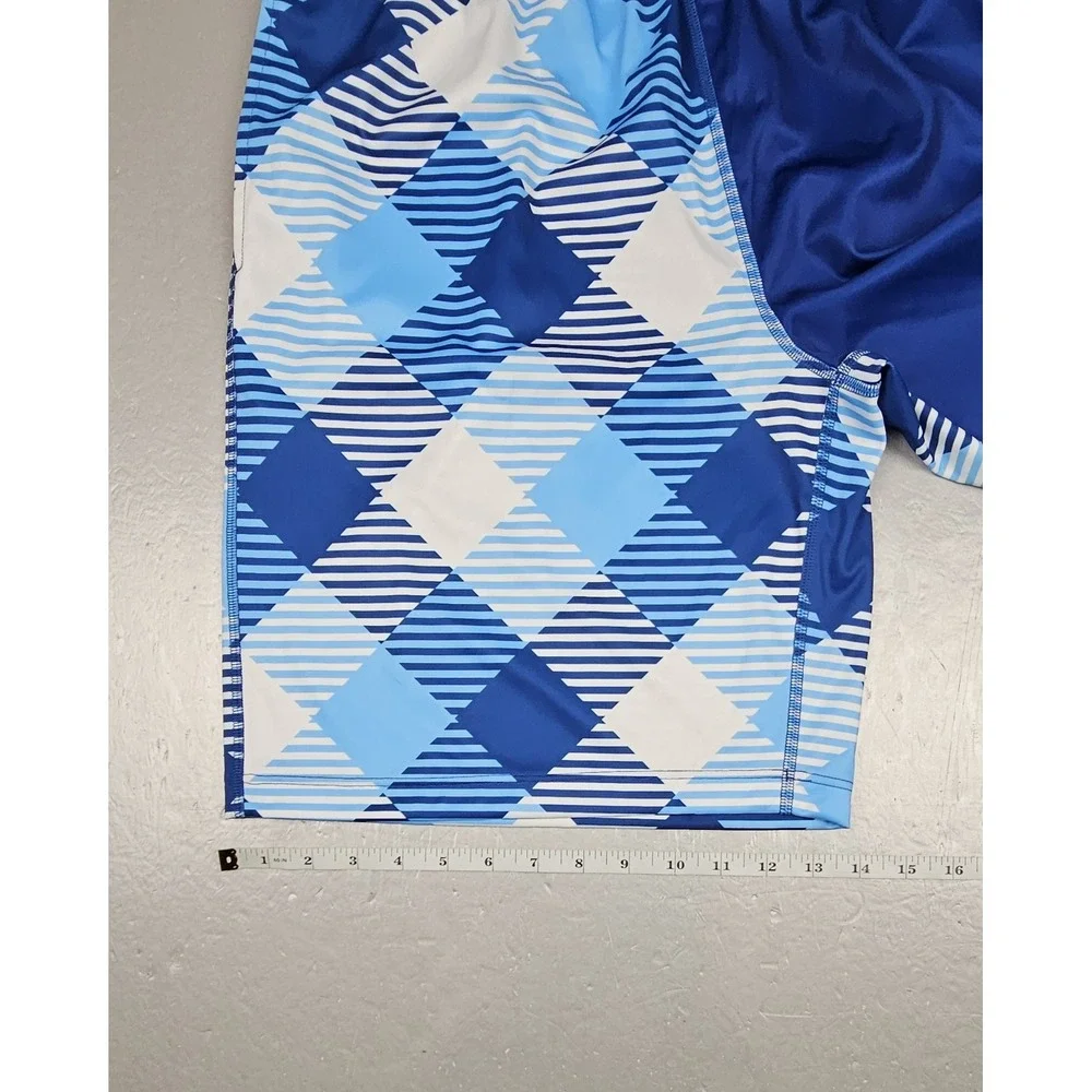 Loudmouth‎ Kansas City Royals Gym Shorts Mens Large Blue Plaid Baseball Sports